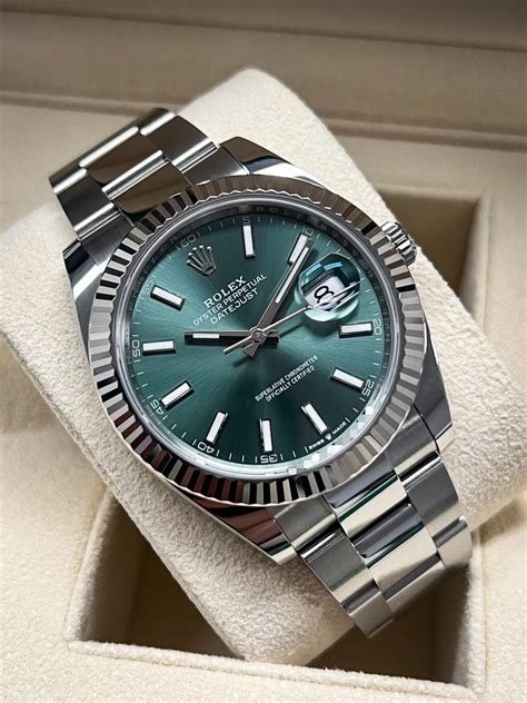 rolex datejust 41 silver dial oyster bracelet|rolex datejust 36mm green dial.